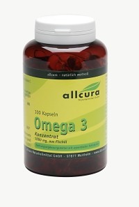 Omega 3 Konzentrat aus Fischöl, 100 Kapseln à 1000mg