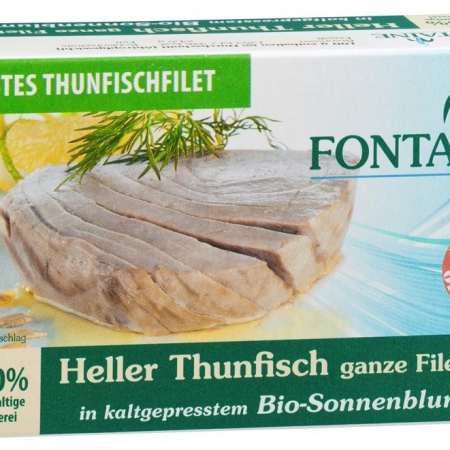 Heller Thunfisch in Bio-Sonnenblumenöl 120g