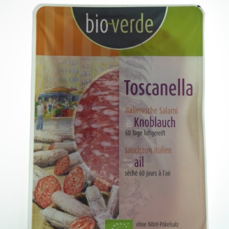 Bio Toscanella Salami Aufschnitt 80g