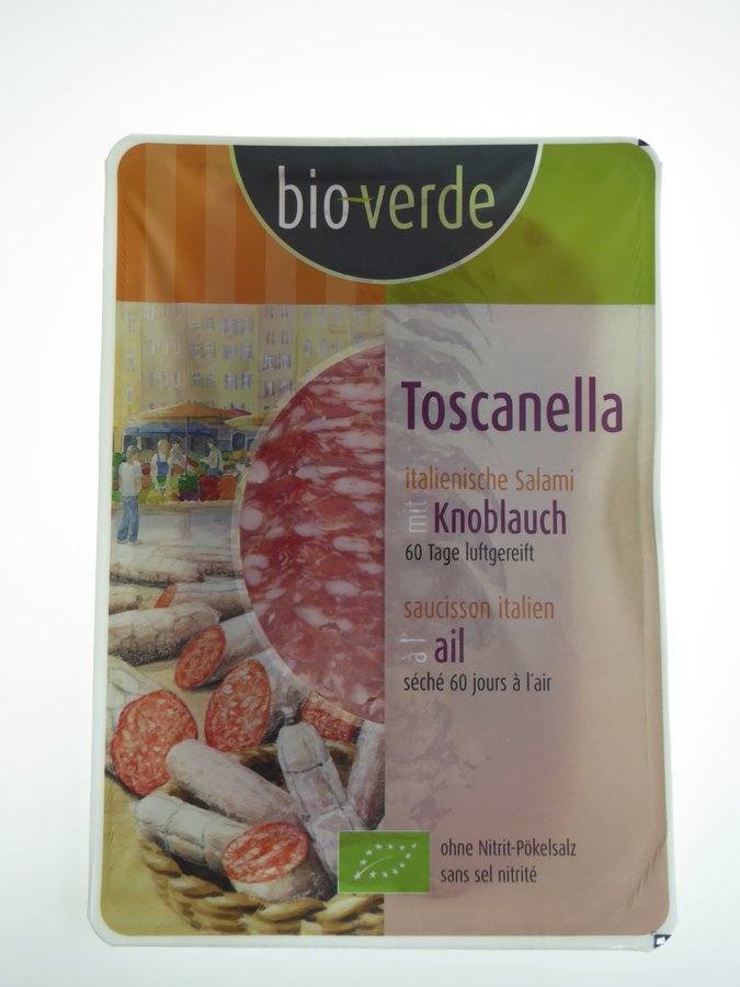 Bio Toscanella Salami Aufschnitt 80g