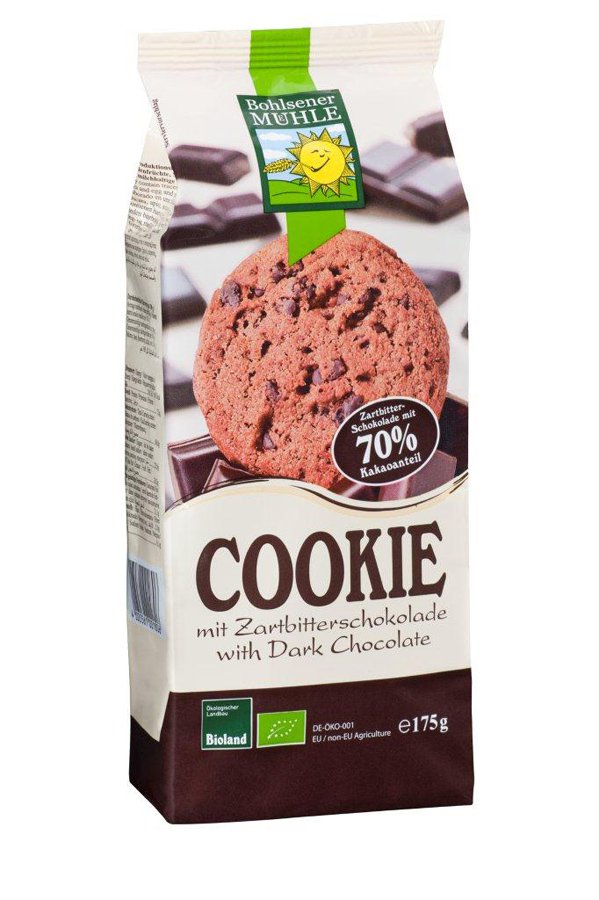 Bio Cookie mit Zartbitterschokolade, 175g