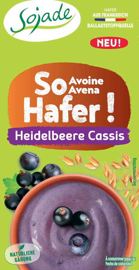 Bio So Hafer! Heidelbeere-Cassis 2x100g