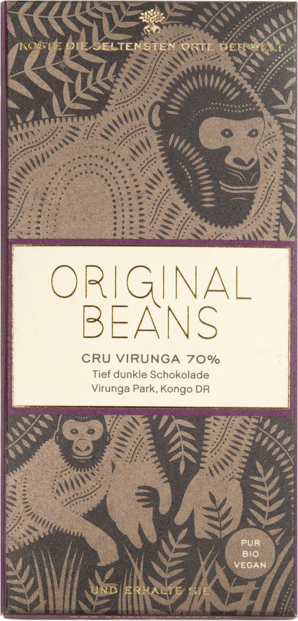 Bio Schokolade Cru Virunga Kongo 70% 70g