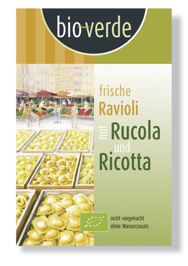 Bio Frische Ravioli Rucola & Ricotta 250g