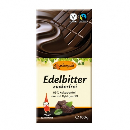 Xylit Edelbitter Schokolade 100g