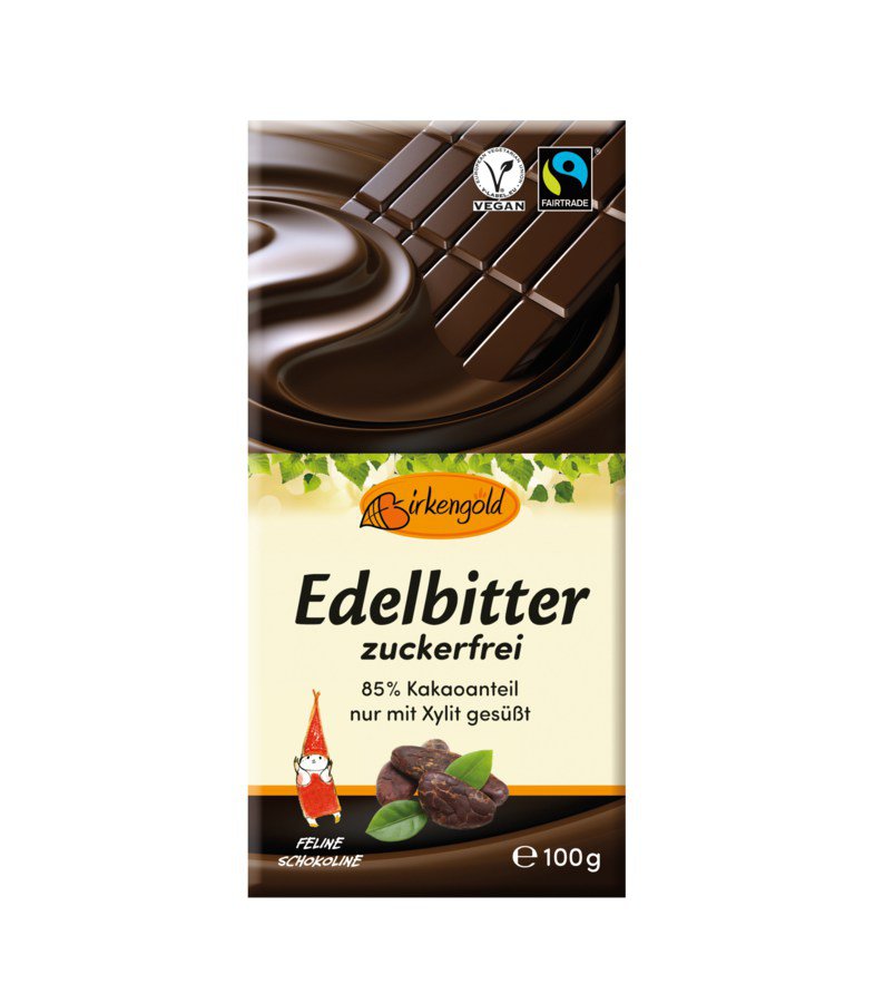 Xylit Edelbitter Schokolade 100g