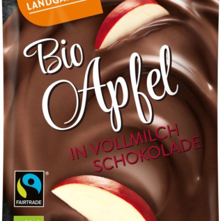 Bio Apfel in Vollmich-Schokolade 50g