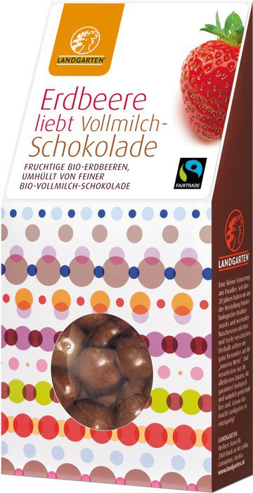 Bio Erdbeere liebt Vollmich-Schokolade 90g
