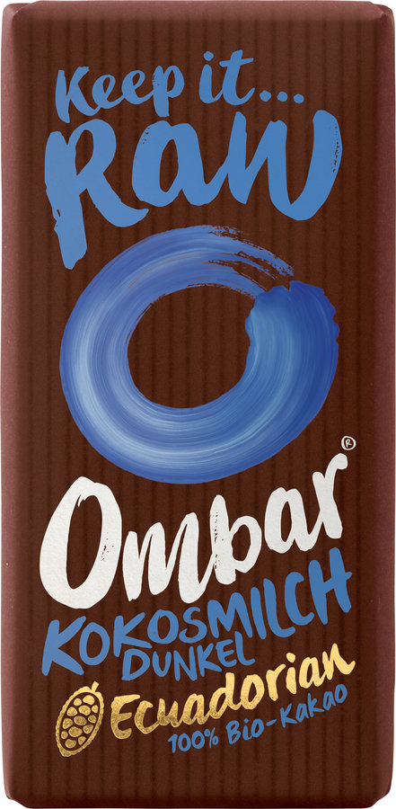 Bio OMBAR Kokosmilch Dunkel Roh-Schokolade 35g