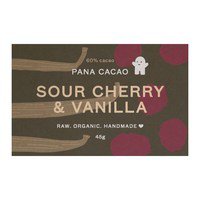 Bio Sour Cherry + Vanilla (Sauerkirsche + Vanille) mit 60% Kakao, 45g Tafel
