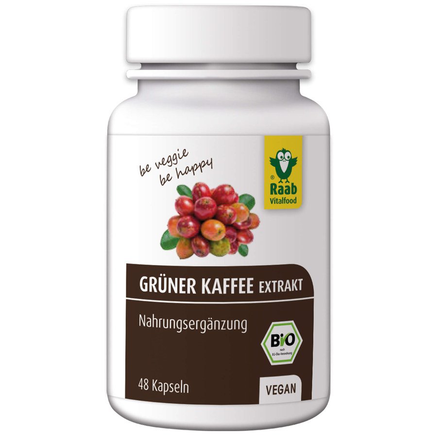 Bio Grüner Kaffee Extrakt 48 Kapseln à 500mg, Dose