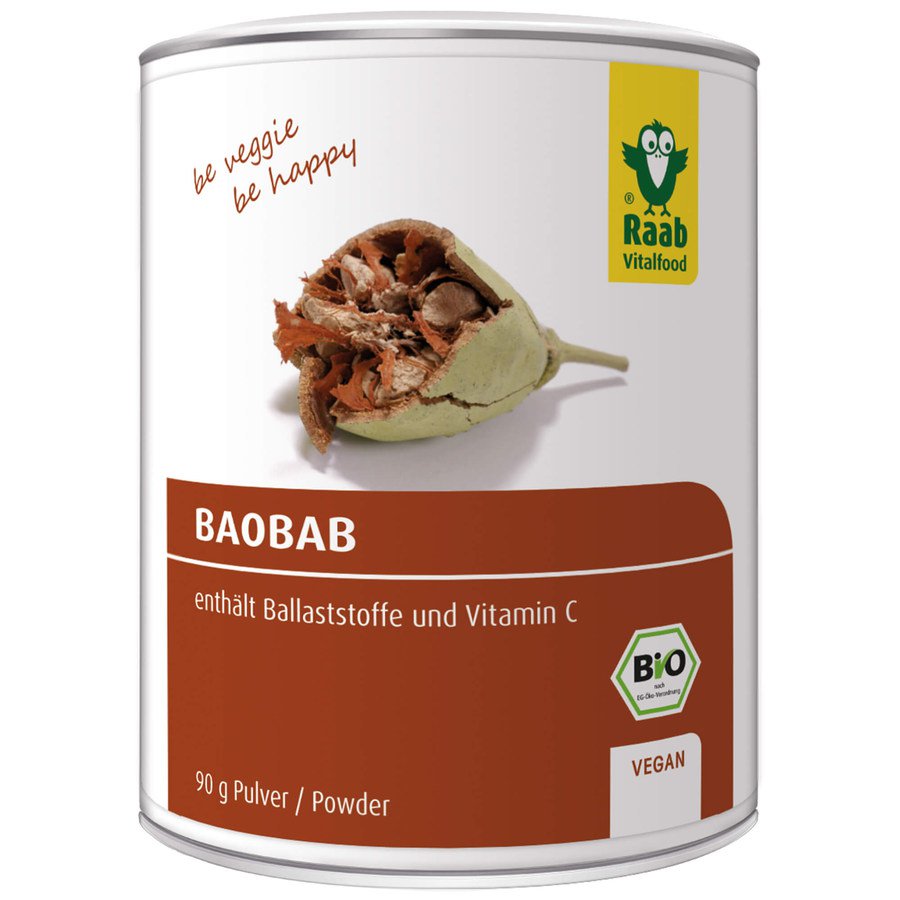 Bio Baobab Fruchtpulver, RAW, vegan, Dose 90g