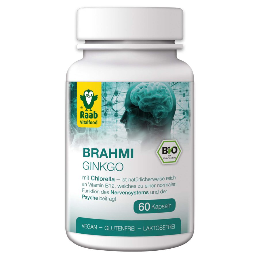 Bio Brahmi-Ginkgo, 60 Kapseln à 550mg, Dose