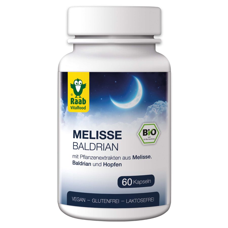 Bio Melisse-Baldrian mit Hopfen, 60 Kaps. à 480 mg