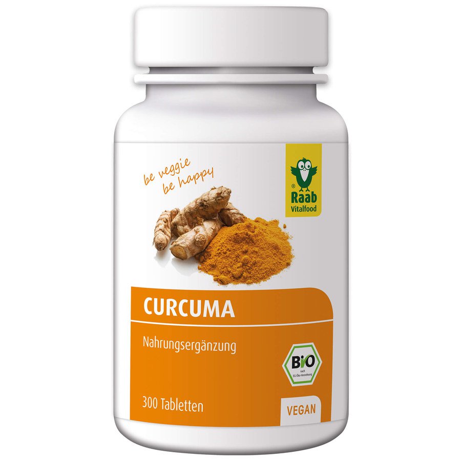 Bio Curcuma, vegan, 300 Tabletten, Dose