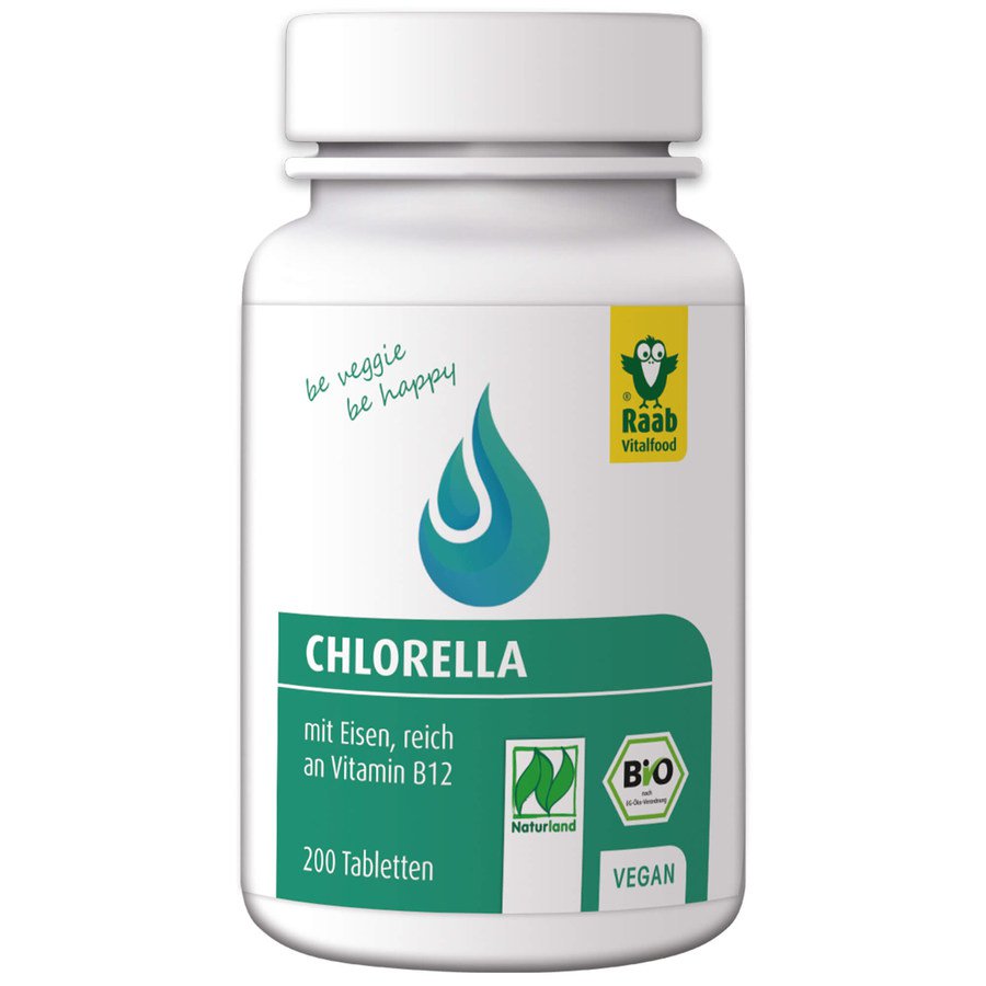 Bio Chlorella, vegan, 200 Tabletten à 400 mg, Dose