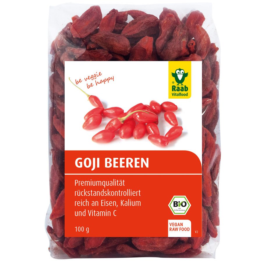 Bio Goji Beeren, RAW, vegan, 100g Beutel
