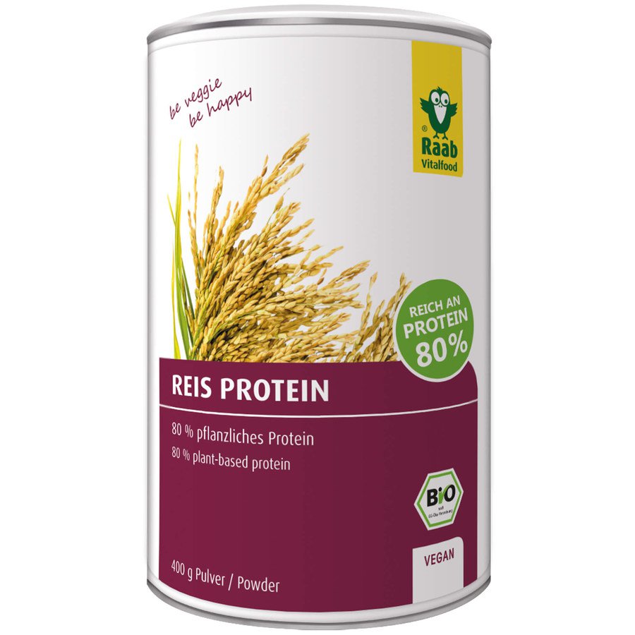 Bio Reis Protein Pulver, vegan, 400g Dose