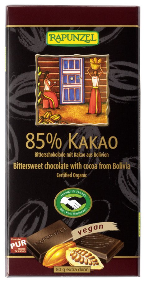 Bio Bitterschokolade 85% Kakao 80g