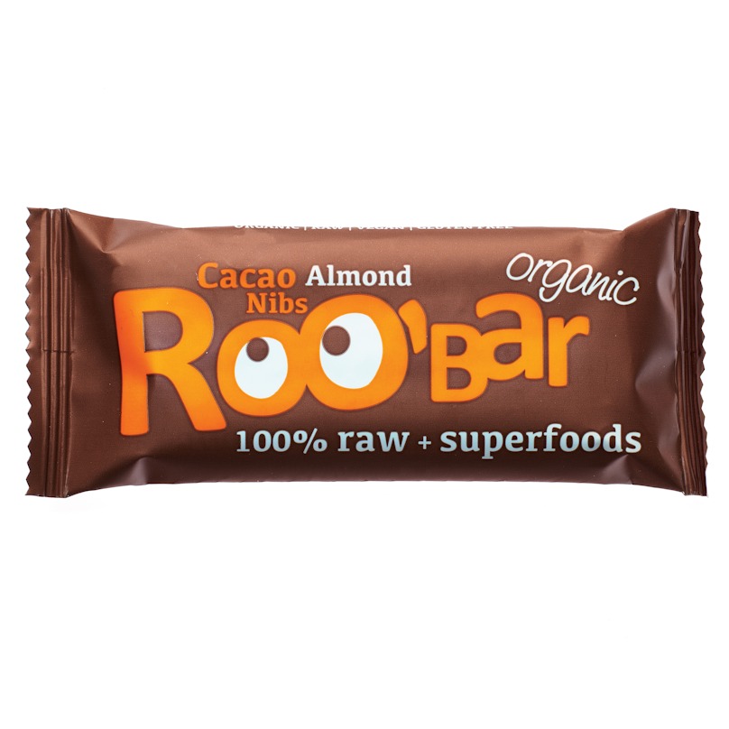 Bio Cacao Nibs & Almonds RooBar 50g