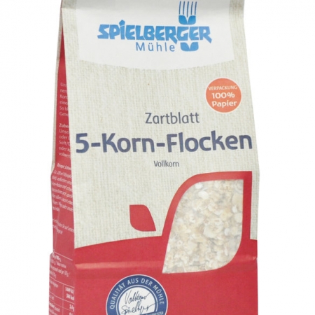 Bio 5-Korn-Flocken Zartblatt DEMETER 375g