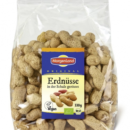 Bio Erdnüsse geröstet in der Schale 330g