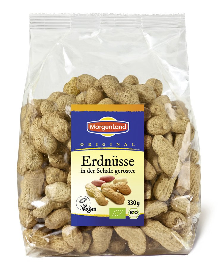 Bio Erdnüsse geröstet in der Schale 330g