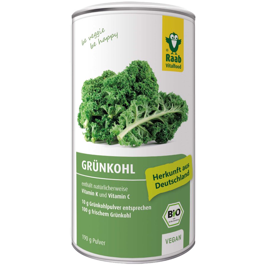 Bio Grünkohl Pulver, vegan, 190g