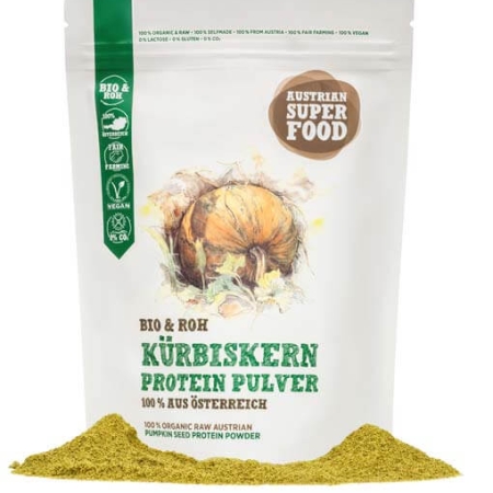 Bio Kürbiskern Protein Pulver roh, 65% Protein 350g