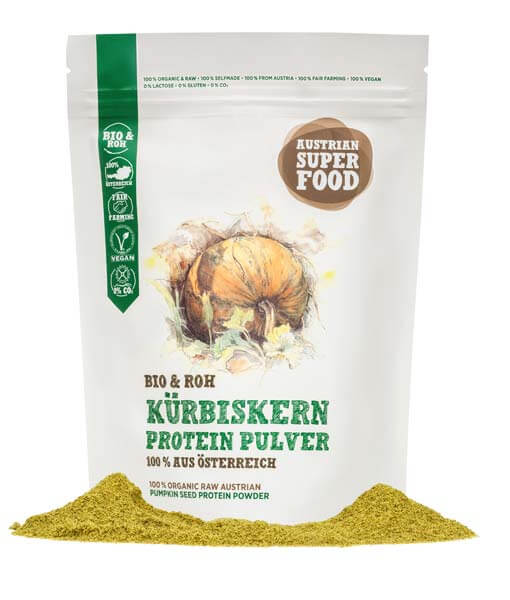 Bio Kürbiskern Protein Pulver roh, 65% Protein 350g