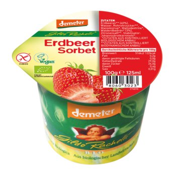 Bio Eisbecher Erdbeersorbet DEMETER 125ml
