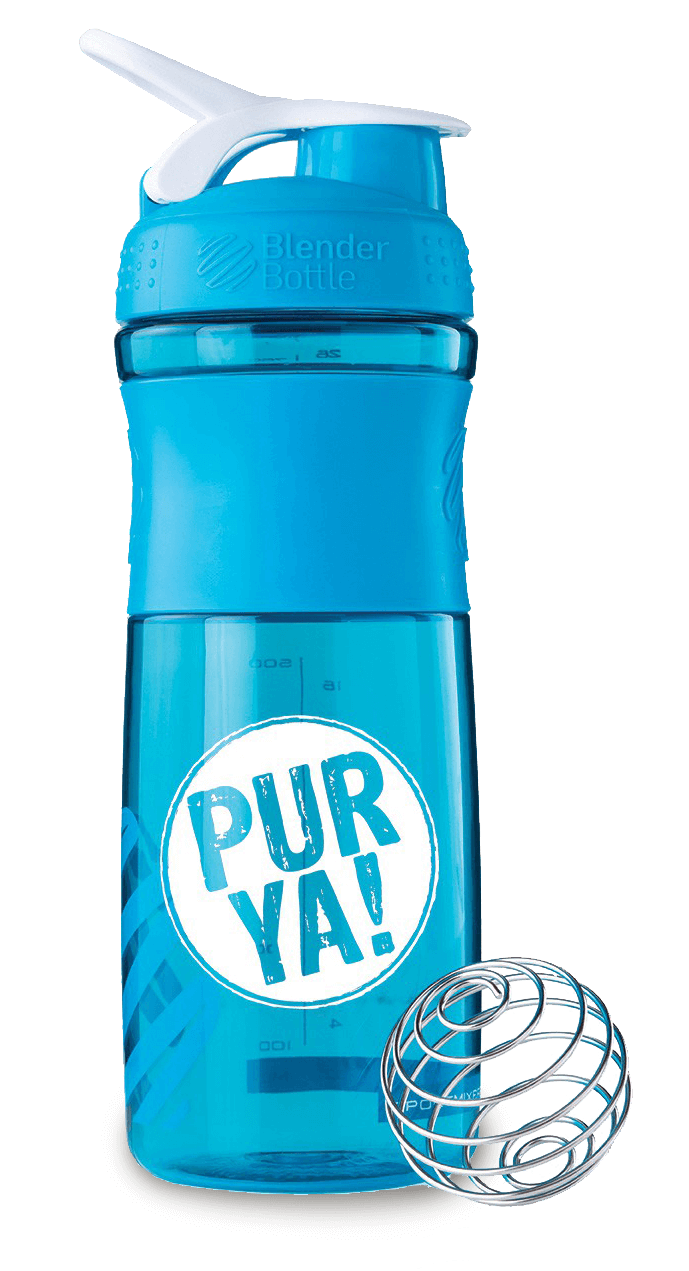 Purya! Shaker - Aqua/White BPA-frei