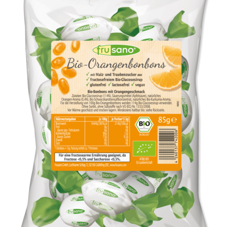 Bio Orangen-Bonbons 85g