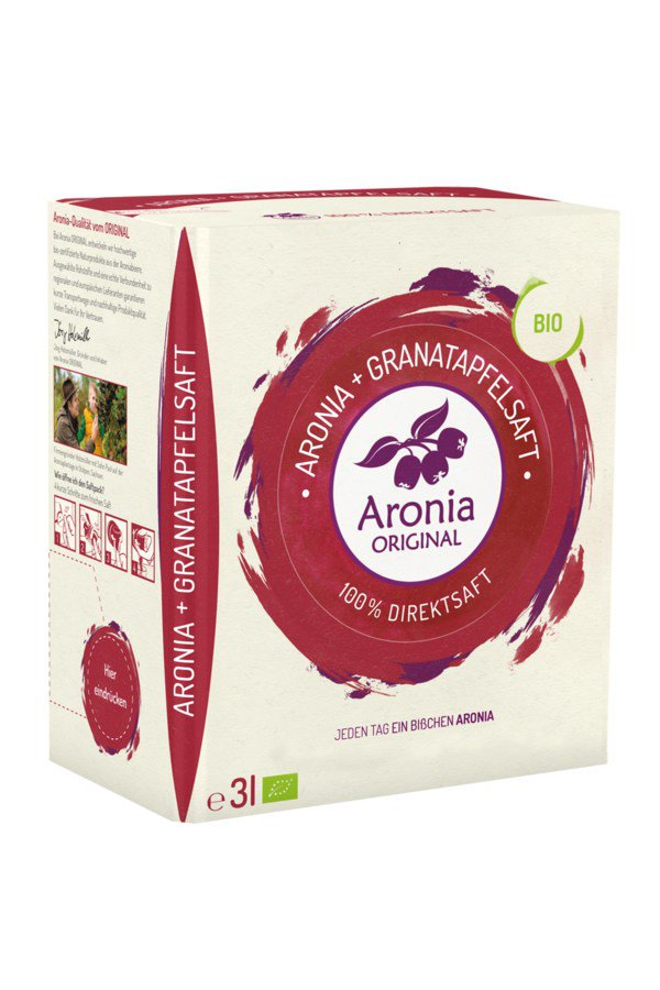 Bio Aronia + Granatapfel Direktsaft, 3l-Saftpack